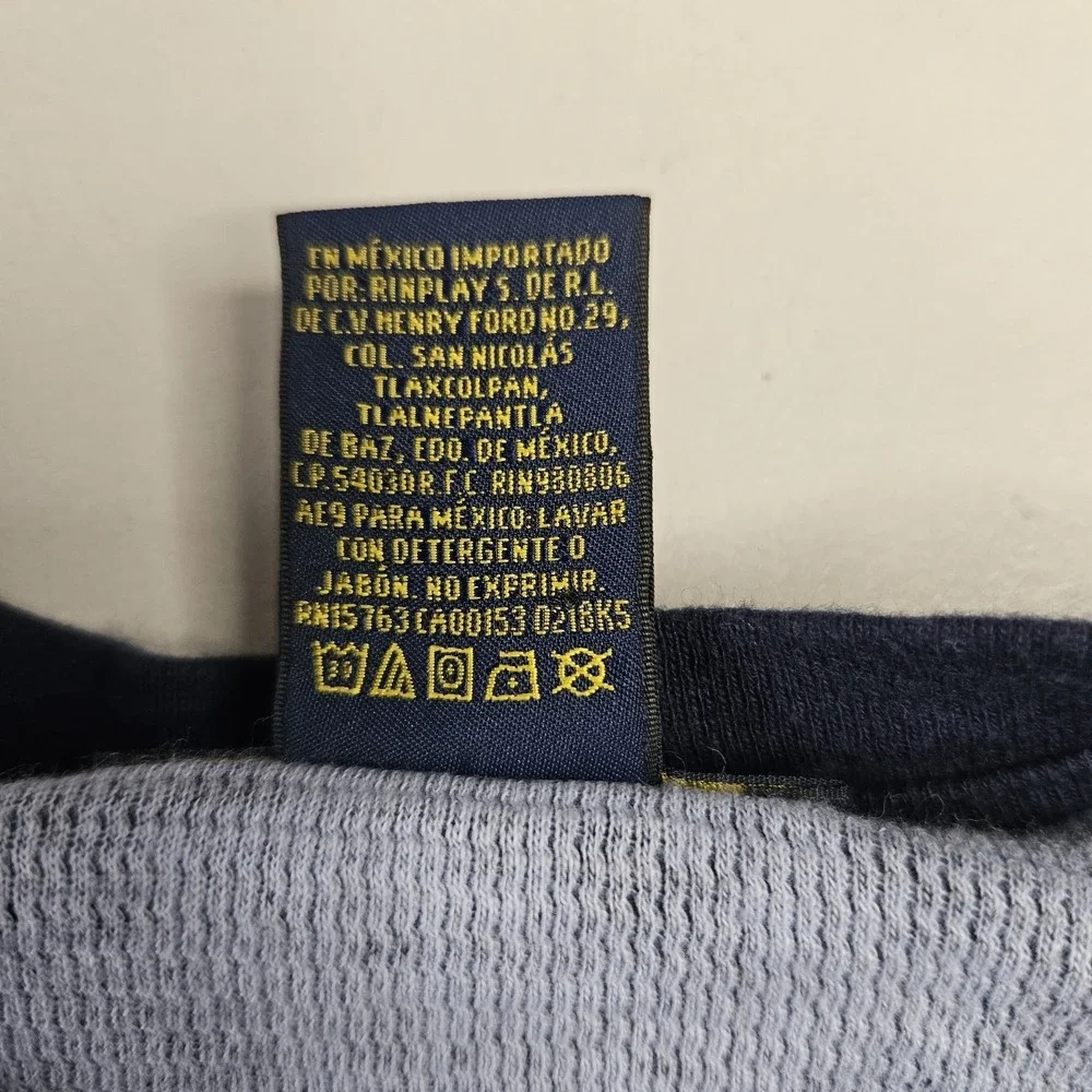 Polo Ralph Lauren Shirt M Blue Aztec Waffle‎ Thermal Long Sleeve Southwest Layer